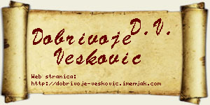Dobrivoje Vesković vizit kartica